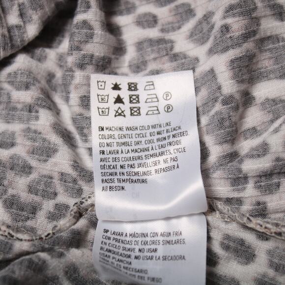 American Eagle Leopard Halter Dress Open Back Stretch Knit Y2K Mini Dress Size S - Picture 9 of 11